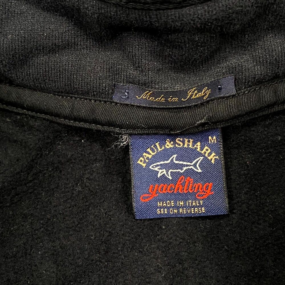 Paul & Shark Sweatshirt Mens M Blue Cotton Fleece Lined Quarter Zip Italy Casual - Picture 2 of 7